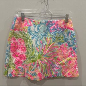 Lilly Pulitzer Pink and Blue Floral Skirt